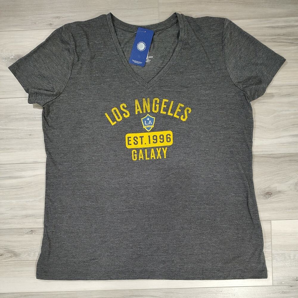 Los Angeles Galaxy MLS Graphic T-Shirt Women's XXL Charcoal HT Short Sleeve New